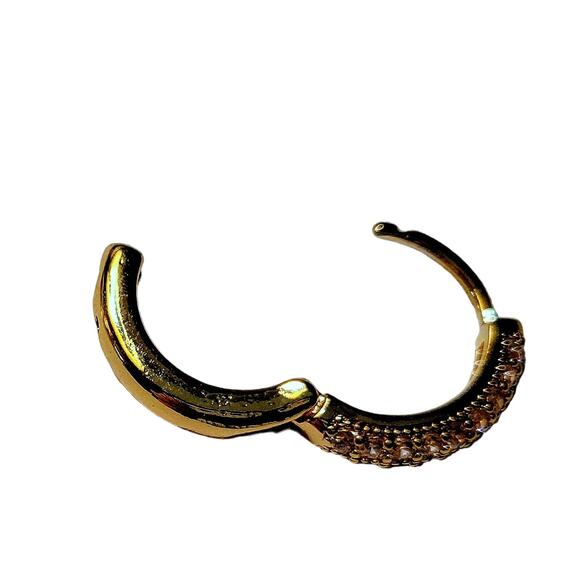 Gold Plated Huggie Earrings - Picture 3 of 10